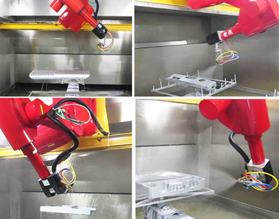 洗衣機(jī)外觀塑膠件機(jī)器人涂裝線